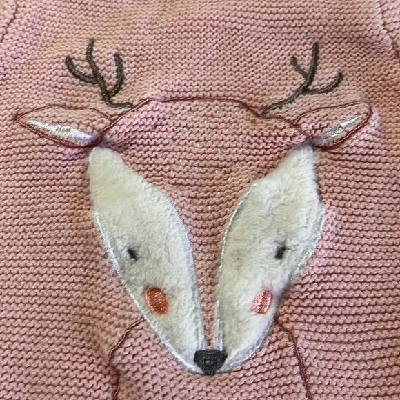 0-3M Rene Rofe knit deer sweater - Picture 2 of 3